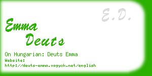 emma deuts business card